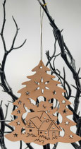 Holzanhänger mit Lasercut