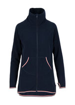 Fleecejacke layer hooded blau