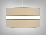 Hängeleuchte - beige mit Streifen