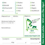 Wildbret-Etiketten als Aufkleber 100er Rolle