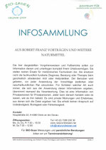 INFOSAMMLUNG aus ROBERT FRANZ Vorträgen und weitere Naturmittel