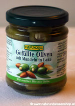 Gefüllte Oliven mit Mandeln in Lake - BIO 190g