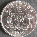 オーストラリア銀貨　西暦1942年
