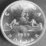 カナダ銀貨　西暦1959年