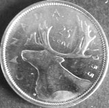 カナダ銀貨　西暦1955年