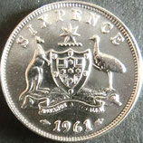 オーストラリア銀貨　西暦1961年