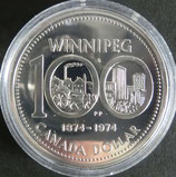 カナダ記念プルーフ銀貨　西暦1974年
