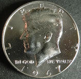 ケネディ50セント銀貨　　西暦1967年