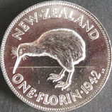ニュージーランド銀貨　西暦1942年