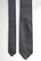 Boss, Hugo Boss 100% zijde stropdas, das, zwart/wit