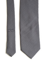 Armani Collezioni zijden stropdas, das, zwart/beige/grijs