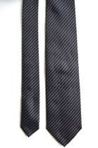 Giorgio Armani zijden stropdas, das, zwart/zilver