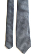Giorgio Armani zijden stropdas, das, blauw/grijs/wit