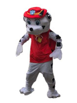 Hund Maskottchen Feuerwehr Variante B