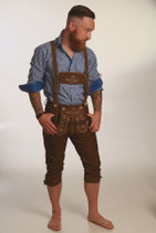 Lederhose Fuchs kniebund hell
