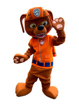 Hund Maskottchen orange