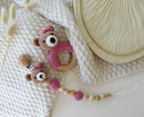 Babyset Bär braun/beere/natur