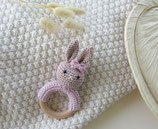 Greifling/Rassel Hase bast/vintage/natur