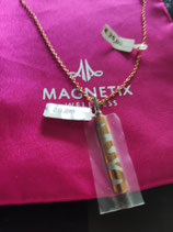 Collier pendentif zébré plaqué or 3