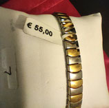 Bracelet elastiqué acier et or (cuivre) L