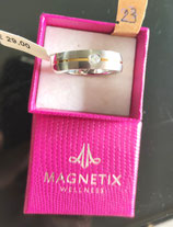Bague zyrconium filet or taille 23