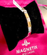 Bracelet elastiqué acier et or S