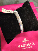 Bracelet elastiqué acier brillant et mat S