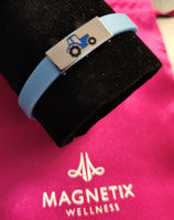 Bracelet silicone bleu ciel tracteur
