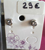 Boucles d'oreilles petites puces zyrconium