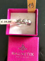 Bague elastique 3 zyrconium taille 19