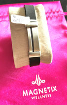Bracelet silicone noir rectangle S à XXL