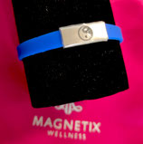 Bracelet silicone bleu foncé ying yang