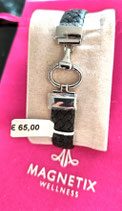 Bracelet cuir noir tressé S à XL