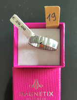 Bague elastique acier brillant/mat cuivre taille 19