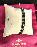 Bracelet gourmette acier et noir (cuivre) M à L