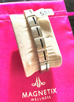 Bracelet elastiqué traits noir (cuivre) XL