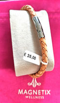 Bracelet cuir marron tressé XXL