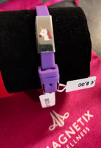 Bracelet silicone violet licorne
