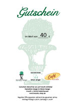 Gutschein 40€ per Mail