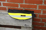 Bauchtasche, schwarz, blau, gelb, Reflektorstreifen, Feuerwehr