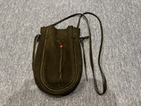 【美品】巾着ポーチバッグL【黒】