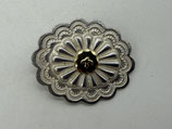 【美品】楕円形金メタル付フラワーコンチョ【横8.63g】