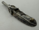 【美品】銀爪メタル付特大フェザー左【最新キャスト16.85g】