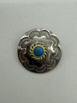 【美品】金縄ターコイズコンチョ①