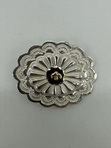 【新品】楕円形金メタル付フラワーコンチョ①【横】