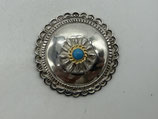 【美品】金縄ターコイズフラワーコンチョ大【15.96g】