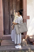 Wickeltasche Taupe