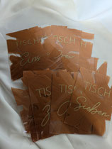 Tischnummern 1-12 terracotta