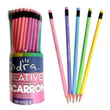 INDRA CREATIVE Lápiz Macarrón Triangular 2B Bote con 72 piezas (0123-E)
