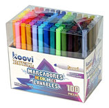 KOOVI Marcadores de Colores Lavables Royal 100 piezas (Mod 2805-100)